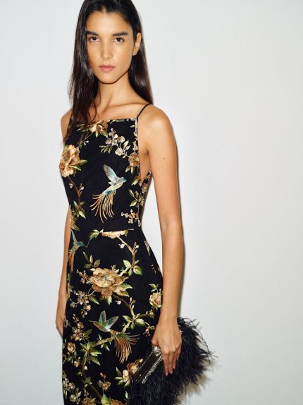 Hummingbird Embroidery Mariam Dress