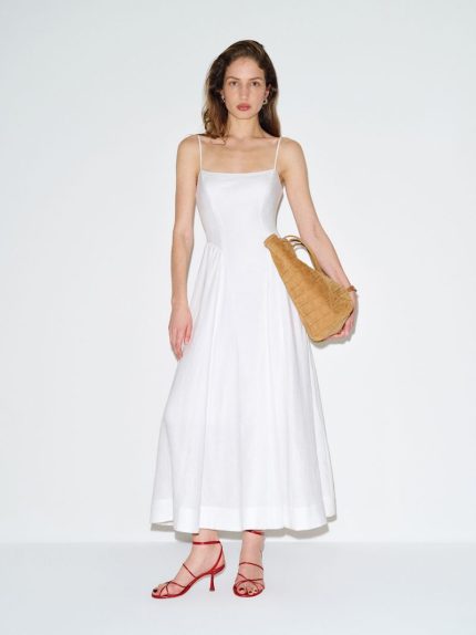 White Neri Linen Dress