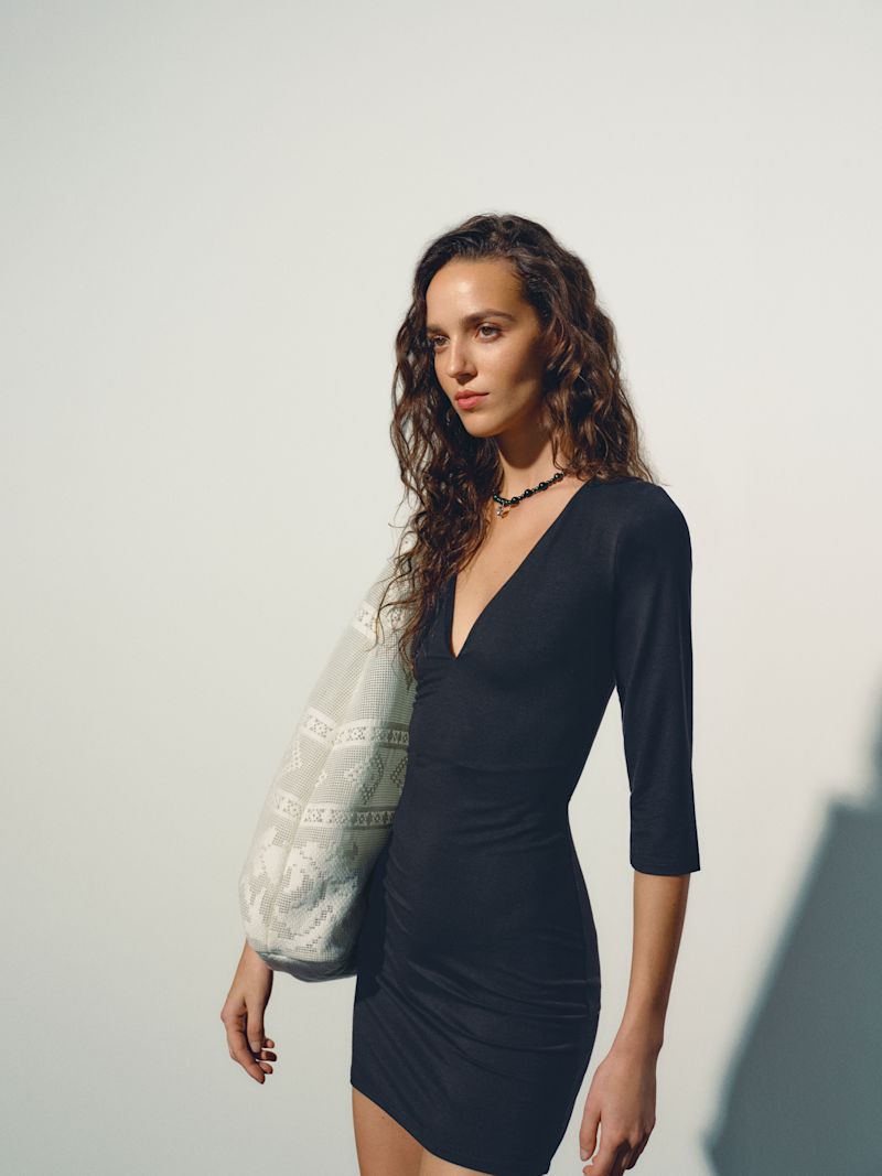 Black Mel Knit Dress - Image 2