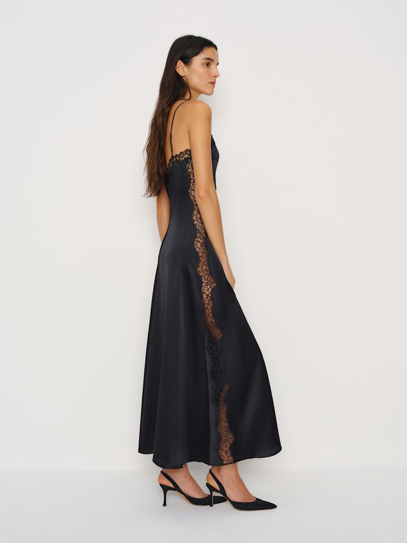 Black Ericka Silk Dress - Image 2